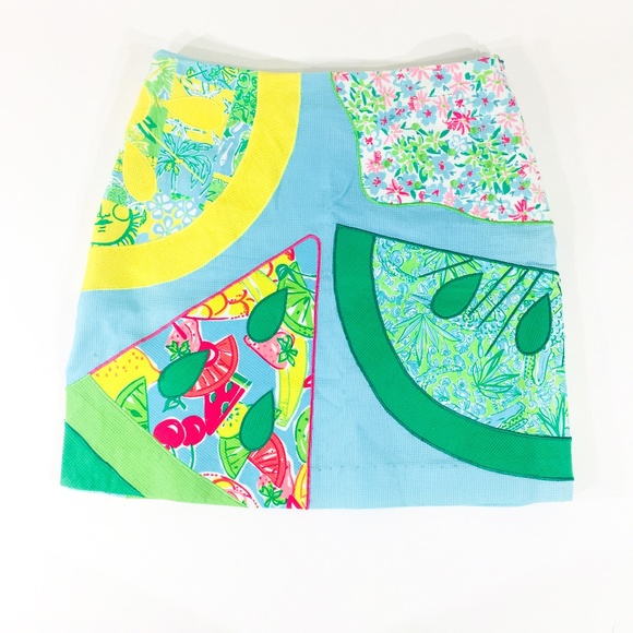 Lilly Pulitzer Dresses & Skirts - Lilly Pulitzer Lemon Lime Patchwork Skirt Size 8